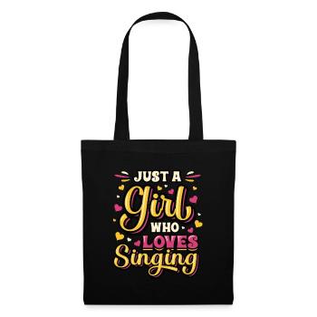 Just A Girl Who Loves Singing, Choir Singer Girl - Tote Bag - black - Front