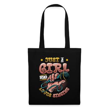 Just A Girl Who Loves Singing, Choir Singer Girl - Tote Bag - black - Front
