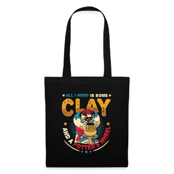 All I need is some clay - Tote Bag - black - Front