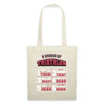 6 étapes du triathlon - Sac en tissu - nature - Devant