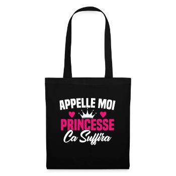 HUMOUR APPELLE MOI PRINCESSE - Sac en tissu - noir - Devant