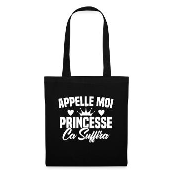 HUMOUR APPELLE MOI PRINCESSE - Sac en tissu - noir - Devant