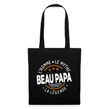 Beau-papa L'homme Le Mythe La Légende Cadeau - Sac en tissu - noir - Devant