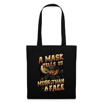 Creepy Halloween pumpkin - Tote Bag - black - Front