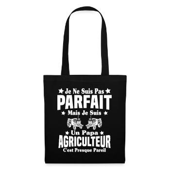 Pas Parfait Mais Je suis un Papa Agriculteur Cool - Sac en tissu - noir - Devant