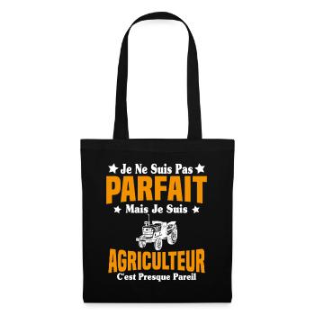Pas parfait mais je suis un papa agriculteur Cool - Sac en tissu - noir - Devant