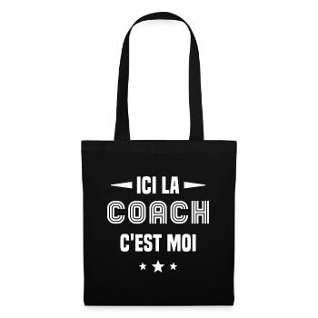 Ici La Coach C'est moi - Sac en tissu - noir - Devant