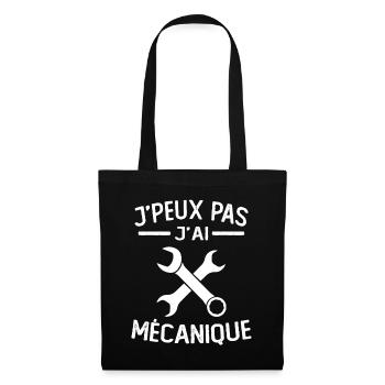 Je Peux Pas J'ai Mécanique Mécanicien Cadeau - Sac en tissu - noir - Devant