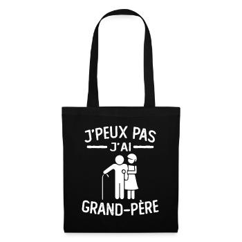 je peux pas j'ai grand père humour papy - Sac en tissu - noir - Devant