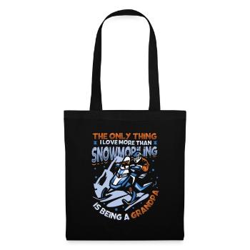 Snowmobiling Grandpa Snowmobile - Tote Bag - black - Front