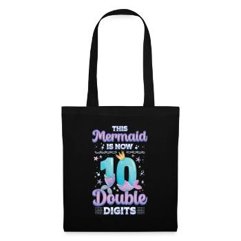 This mermaid is now 10, double digits - Tote Bag - black - Front