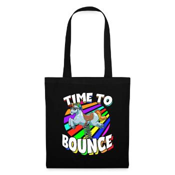 Time To Bounce für Männer und Frauen - Stoffbeutel - Schwarz - Vorne
