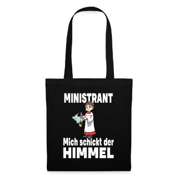 Ministrant Mich schickt der Himmel - Stoffbeutel - Schwarz - Vorne
