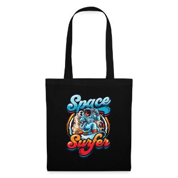 Space surfer astronaut - Tote Bag - black - Front