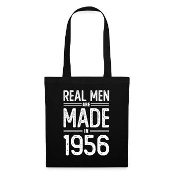 Anniversaire De vrais hommes sont nés en 1956 - Sac en tissu - noir - Devant