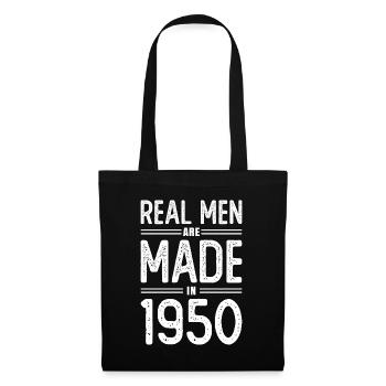 Anniversaire De vrais hommes sont nés en 1950 - Sac en tissu - noir - Devant