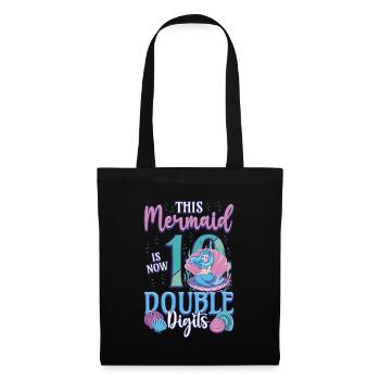 This mermaid is now 10, double digits - Tote Bag - black - Front