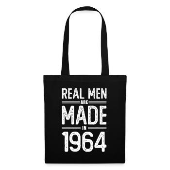 Anniversaire De vrais hommes sont nés en 1964 - Sac en tissu - noir - Devant