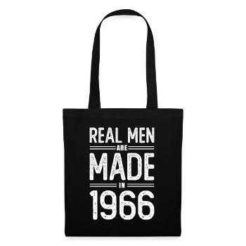 Anniversaire De vrais hommes sont nés en 1966 - Sac en tissu - noir - Devant