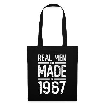 Anniversaire De vrais hommes sont nés en 1967 - Sac en tissu - noir - Devant