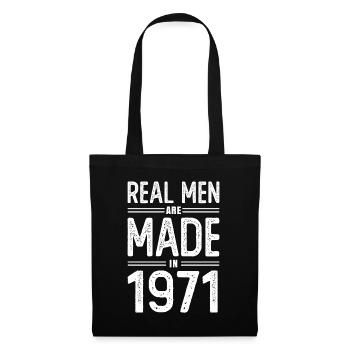 Anniversaire De vrais hommes sont nés en 1971 - Sac en tissu - noir - Devant