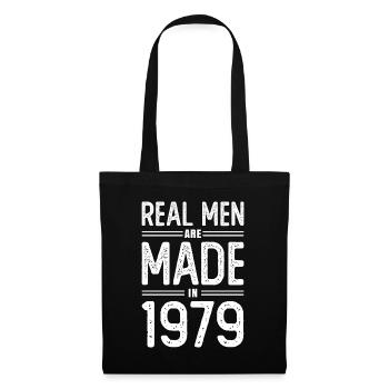 Anniversaire De vrais hommes sont nés en 1979 - Sac en tissu - noir - Devant