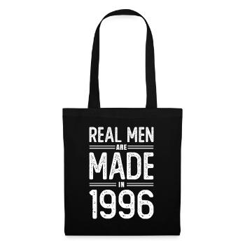 Anniversaire De vrais hommes sont nés en 1996 - Sac en tissu - noir - Devant