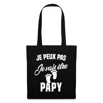 Je Peux Pas Je Vais Être Papy Cadeau Grand-père - Sac en tissu - noir - Devant