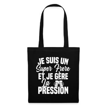 Super Frere Biere Humour Alcool - Sac en tissu - noir - Devant