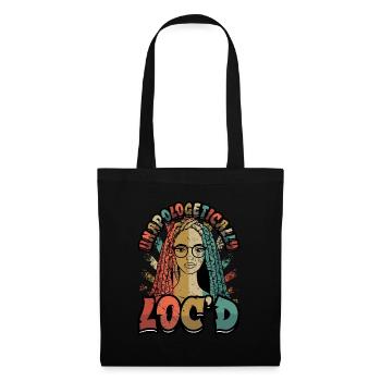 Unapologetically curly dreadlocks melanin black - Tote Bag - black - Front