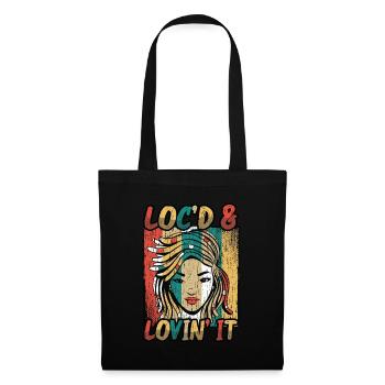 Locd And Lovin It Dreadlocks Melanin Black Queen - Sac en tissu - noir - Devant