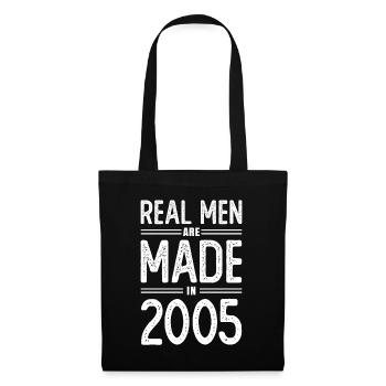 Birthday Real men were born in 2005 - Tote Bag - black - Front