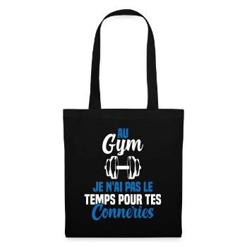 T-shirt Muscu / Bodybuilding - Au Gym - Sac en tissu - noir - Devant