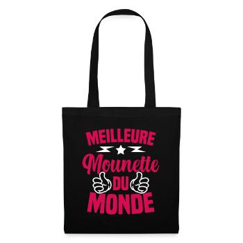 Fête des Mères Meilleure Mounette du Monde - Sac en tissu - noir - Devant