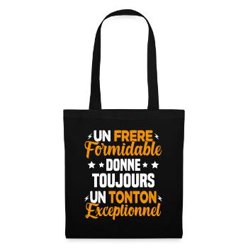 Cadeau pour Frère / Oncle - Un Tonton Exceptionnel - Sac en tissu - noir - Devant