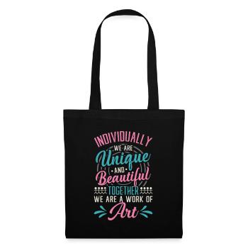 Ensemble, nous sommes une œuvre d’art, enseignante préscolaire - Sac en tissu - noir - Devant