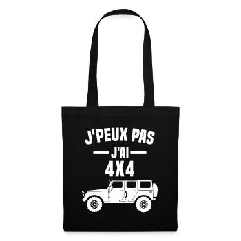 Je peux pas j'ai 4X4 - Sac en tissu - noir - Devant