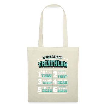 6 étapes du triathlon - Sac en tissu - nature - Devant