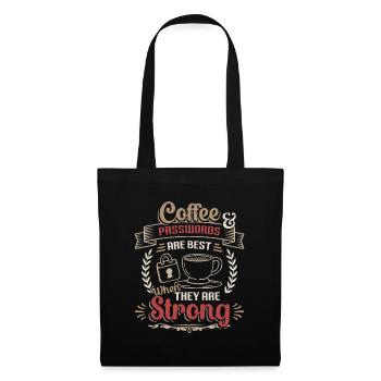 Café, mot de passe - Sac en tissu - noir - Devant