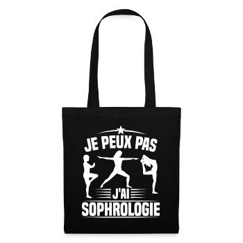 Je peux pas j'ai sophrologie humour cadeau - Sac en tissu - noir - Devant