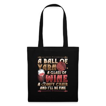 Ball Of Yarn I Love Knitting - Tote Bag - black - Front