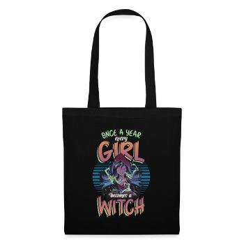 Une fois par an, chaque fille devient Halloween - Sac en tissu - noir - Devant