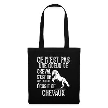 Chevaux Cavalière Cadeau Meilleur Montent à Cheval - Sac en tissu - noir - Devant