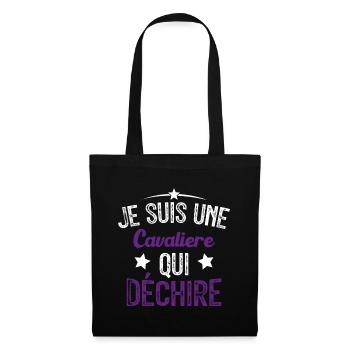 Je suis une Cavalière Qui Déchire - Sac en tissu - noir - Devant