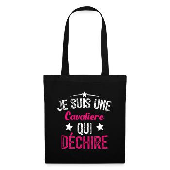 Je suis une Cavalière Qui Déchire - Sac en tissu - noir - Devant