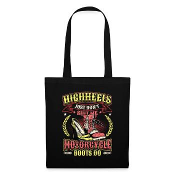 Sexy Motorcycle Women, Bikerin - Tote Bag - black - Front
