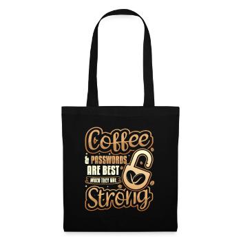 Café et mot de passe - Sac en tissu - noir - Devant