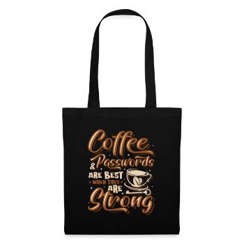 Café et mot de passe - Sac en tissu - noir - Devant