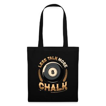Moins parler, plus de craie - Sac en tissu - noir - Devant