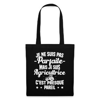 Pas parfaite mais je suis Agricultrice Femme Cool - Sac en tissu - noir - Devant